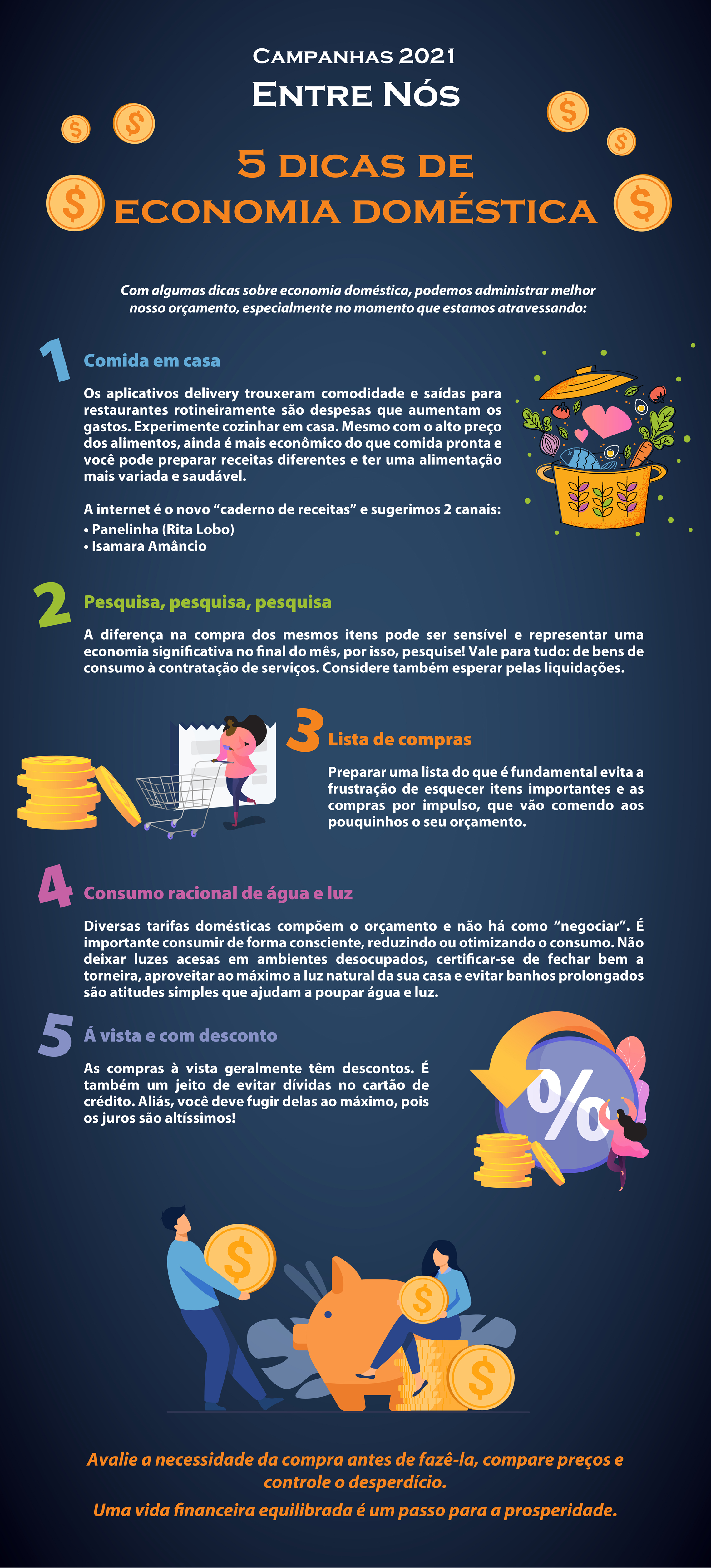 5 Dicas de Economia Doméstica