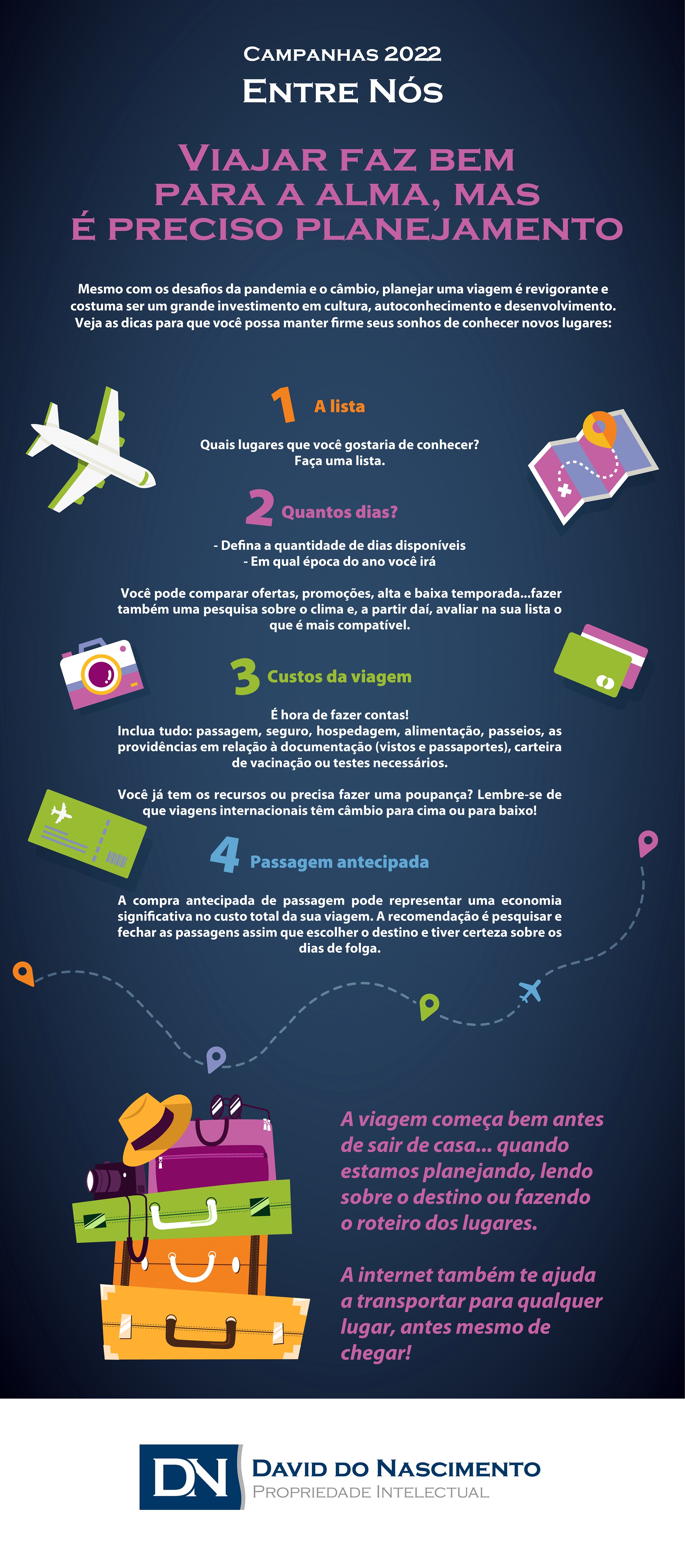 Viajar faz bem para a alma, mas é preciso planejar.